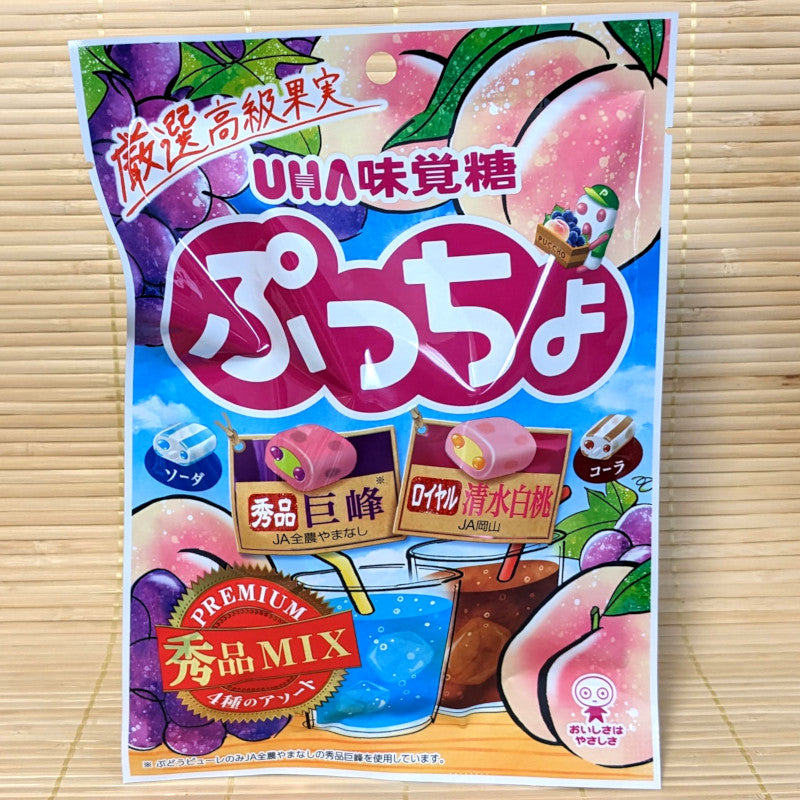 Puccho Soft Candy Chews - 4 Fruit Mix Bag (w/ Peach)
