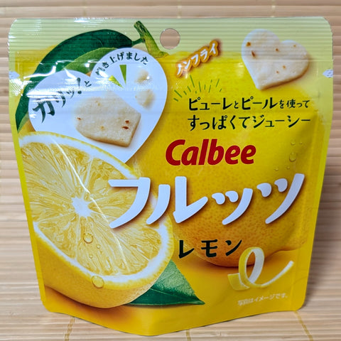 Calbee Heart Shaped Fruit Chips - Lemon