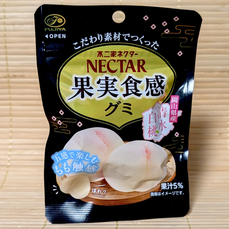 🍑 Fujiya Nectar Gummy - Premium Shimizu White Peach Fruit | napaJapan