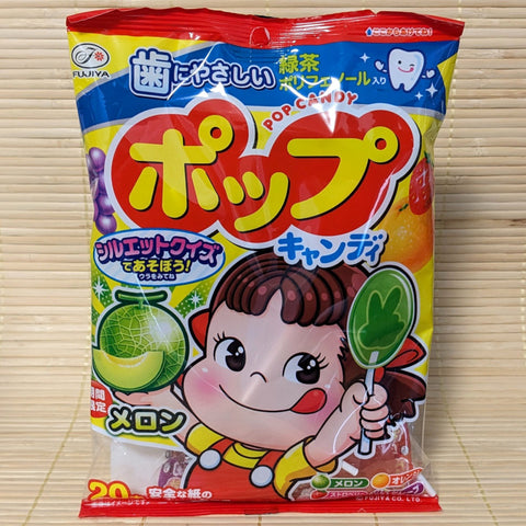 Peko Chan Pop Candy - 4 Flavor Lollipop Mix (w/ Melon)