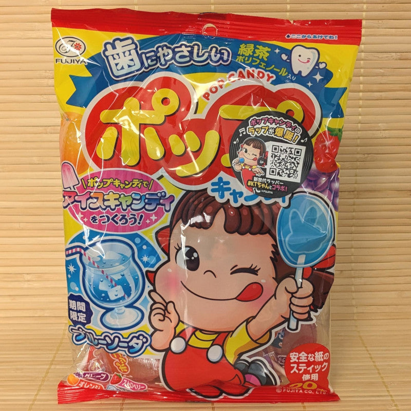 Peko Chan Pop Candy - 4 Flavor Lollipop Mix (w/ Ramune)